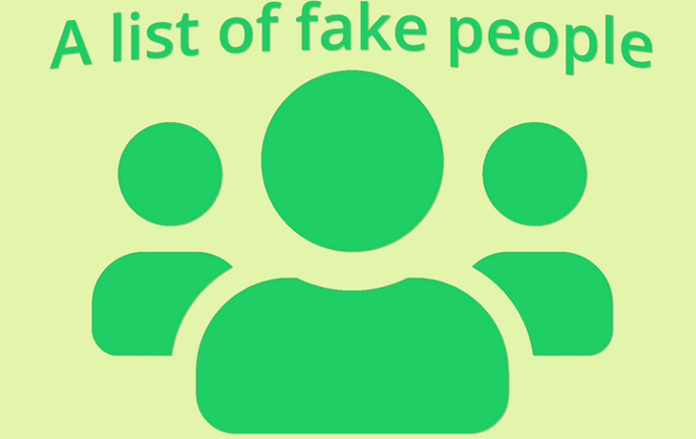 List of Fake People